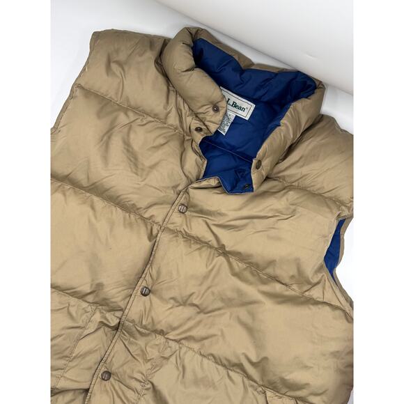 L.L. Bean Mens Goose Down Button Down Vest XXL - Picture 1 of 6